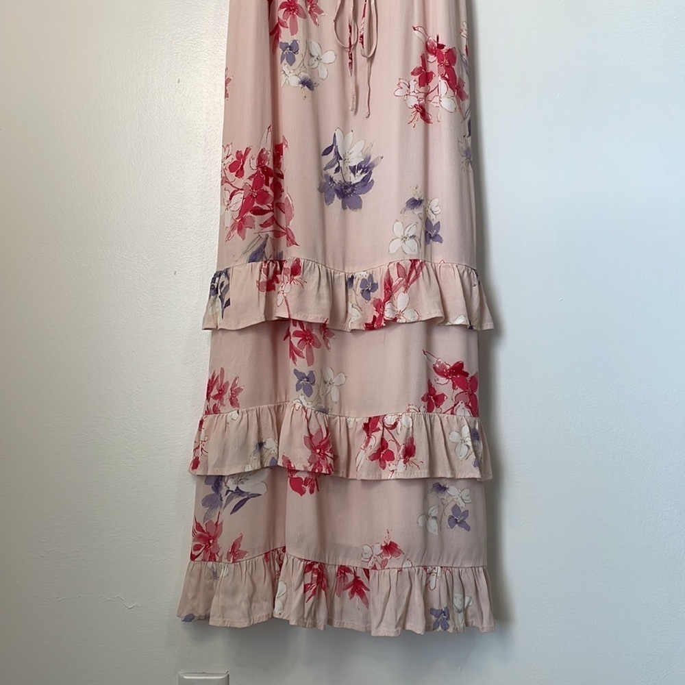Lulu’s Feeling The Frills Floral Ruffle Spaghetti Strap Dress Size L - Picture 5 of 11